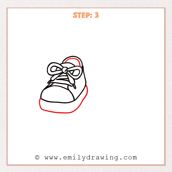 how to draw a cartoon shoes - Step 3